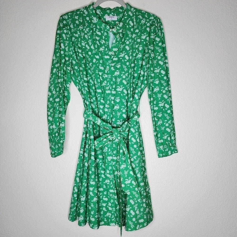 UNTUCKIT Her Green Virginia Shirt Dress 8